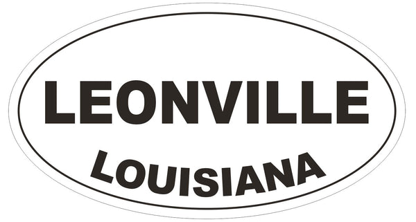 Leonville Louisiana Oval Bumper Sticker or Helmet Sticker D3957 ...