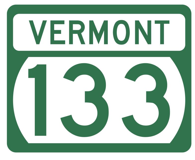 Vermont State Highway 133 Sticker Decal R5333 Highway Route Sign