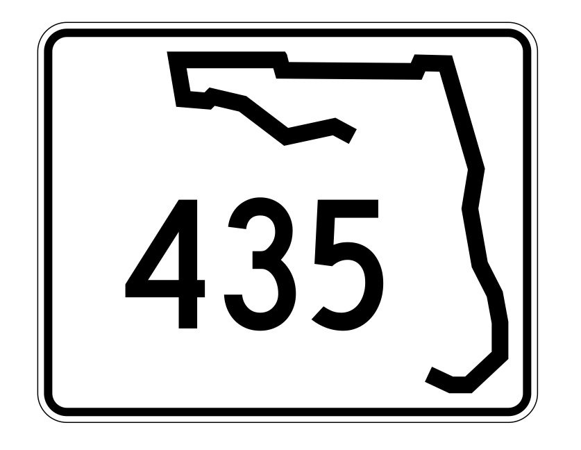 Florida State Road 435 Sticker Decal R1574 Highway Sign - Winter Park Products