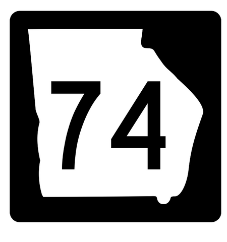 Georgia State Route 74 Sticker R3619 Highway Sign