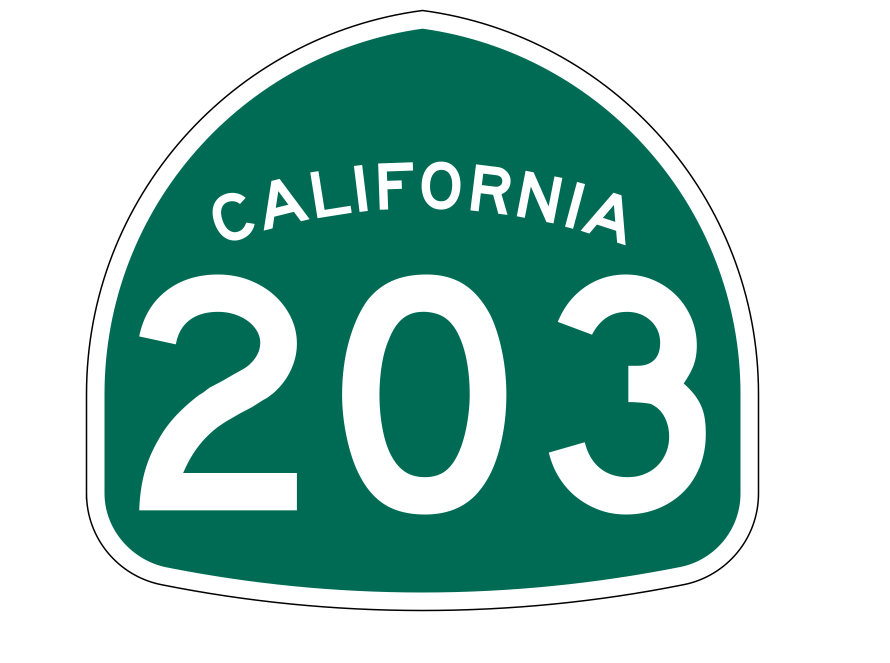 California State Route 203 Sticker Decal R1264 Highway Sign - Winter Park Products