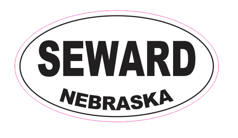 Seward Nebraska Oval Bumper Sticker D7035 Euro Oval