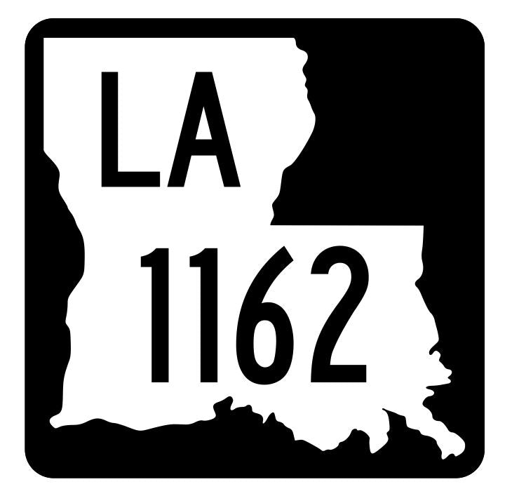 Louisiana State Highway 1162 Sticker Decal R6391 Highway Route Sign