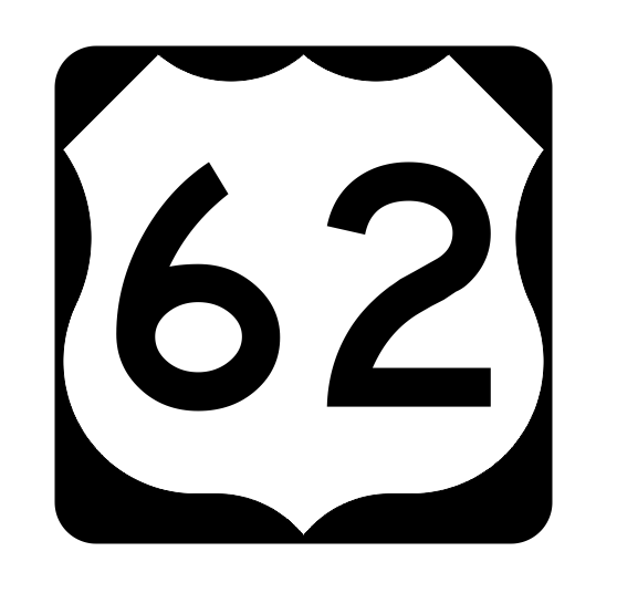 US Route 62 Sticker R1922 Highway Sign Road Sign - Winter Park Products