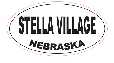 Stella Village Nebraska Oval Bumper Sticker D7058 Euro Oval