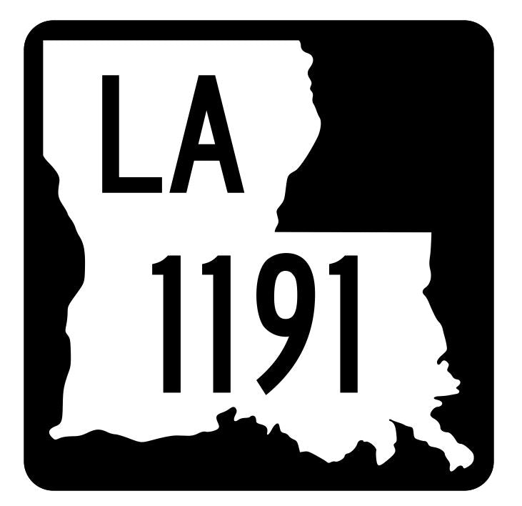 Louisiana State Highway 1191 Sticker Decal R6418 Highway Route Sign