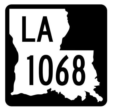 Louisiana State Highway 1068 Sticker Decal R6324 Highway Route Sign