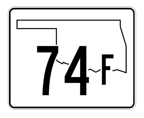 Oklahoma State Highway 74F Sticker Decal R5649 Highway Route Sign