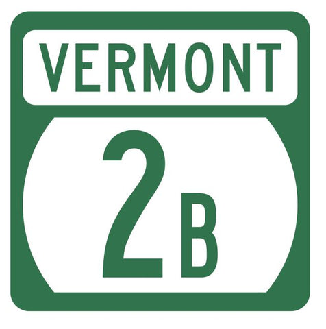 Vermont State Highway 2B Sticker Decal R5262 Highway Route Sign