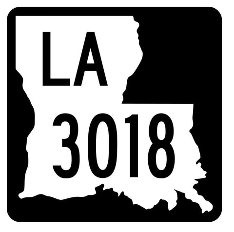 Louisiana State Highway 3018 Sticker Decal R6493 Highway Route Sign