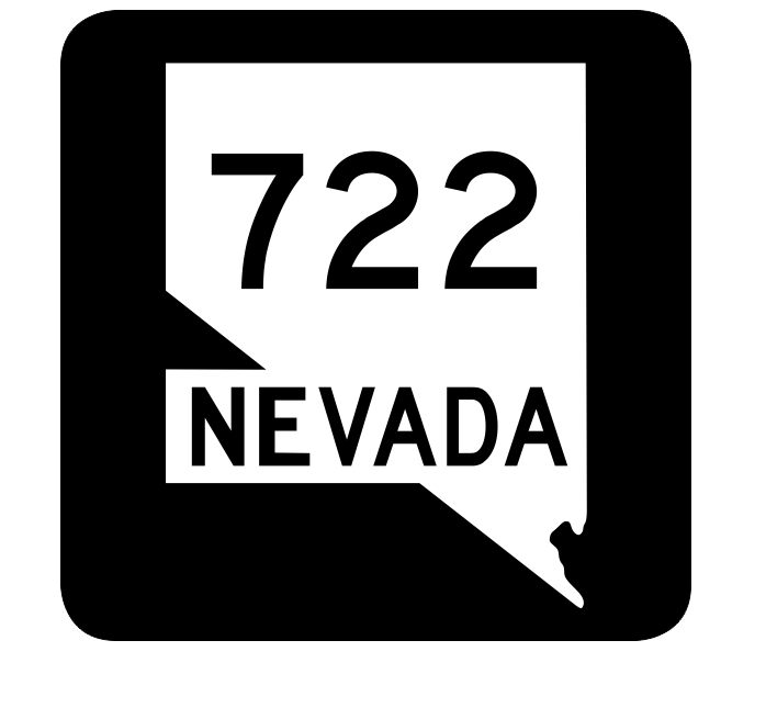 Nevada State Route 722 Sticker R3129 Highway Sign Road Sign