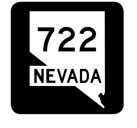 Nevada State Route 722 Sticker R3129 Highway Sign Road Sign