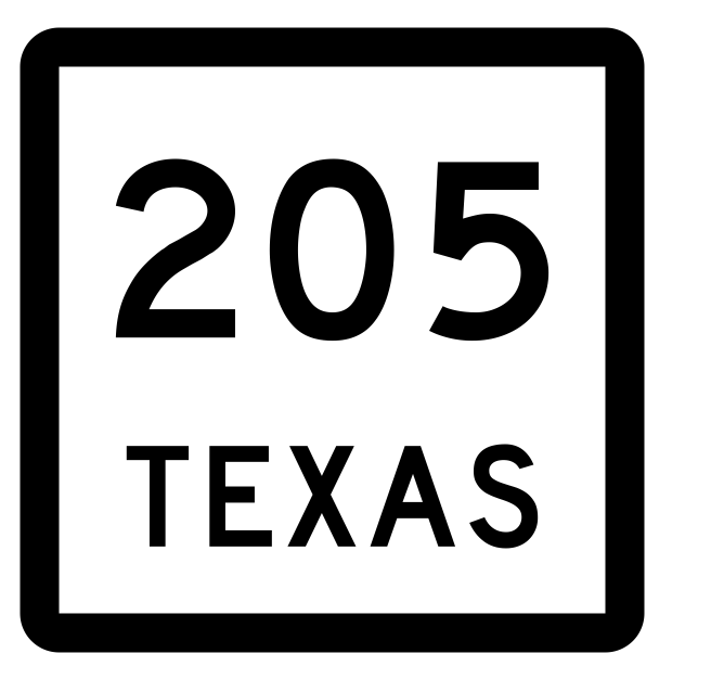 Texas State Highway 205 Sticker Decal R2502 Highway Sign