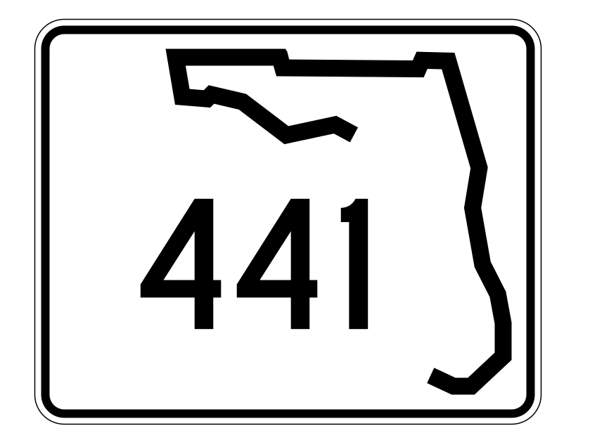 Florida State Road 441 Sticker Decal R1578 Highway Sign - Winter Park Products