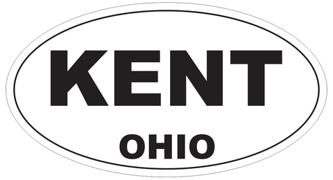 Kent Ohio Oval Bumper Sticker or Helmet Sticker D6121