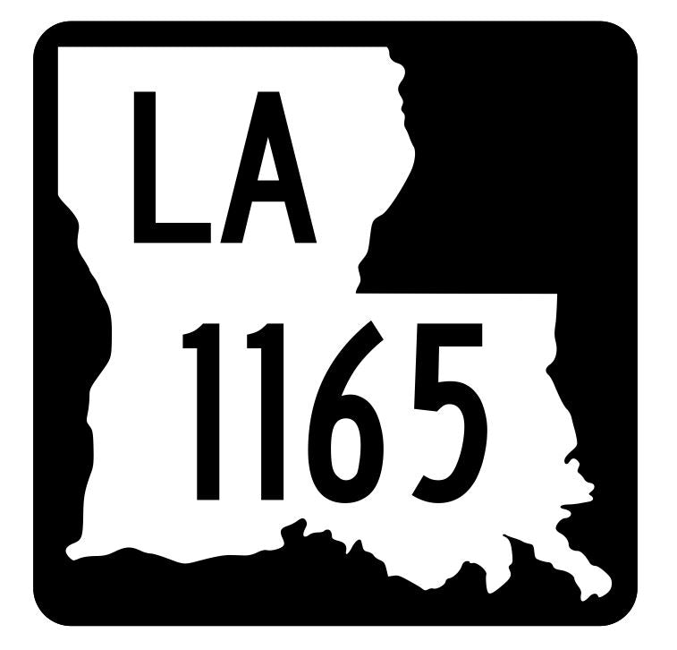 Louisiana State Highway 1165 Sticker Decal R6394 Highway Route Sign