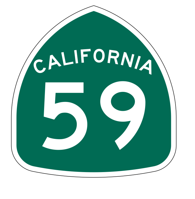 California State Route 59 Sticker Decal R1153 Highway Sign - Winter Park Products