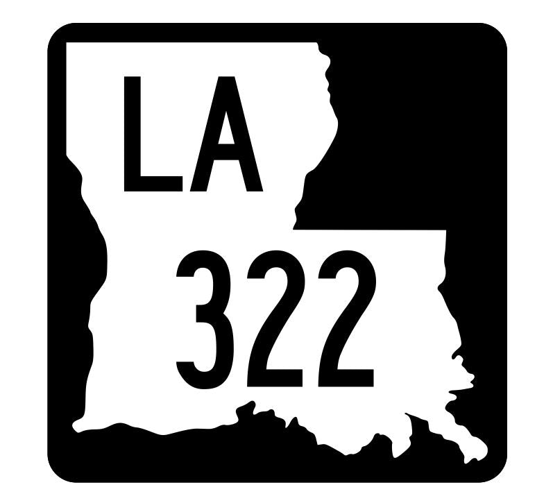 Louisiana State Highway 322 Sticker Decal R5912 Highway Route Sign