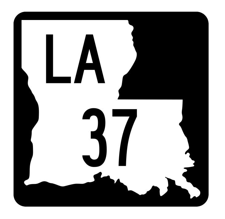 Louisiana State Highway 37 Sticker Decal R5763 Highway Route Sign