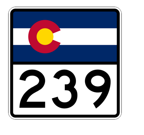 Colorado State Highway 239 Sticker Decal R2232 Highway Sign - Winter Park Products