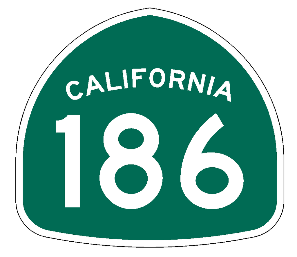 California State Route 186 Sticker Decal R1018 Highway Sign Road Sign - Winter Park Products