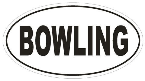 BOWLING Oval Bumper Sticker or Helmet Sticker D1909 Euro Oval - Winter Park Products