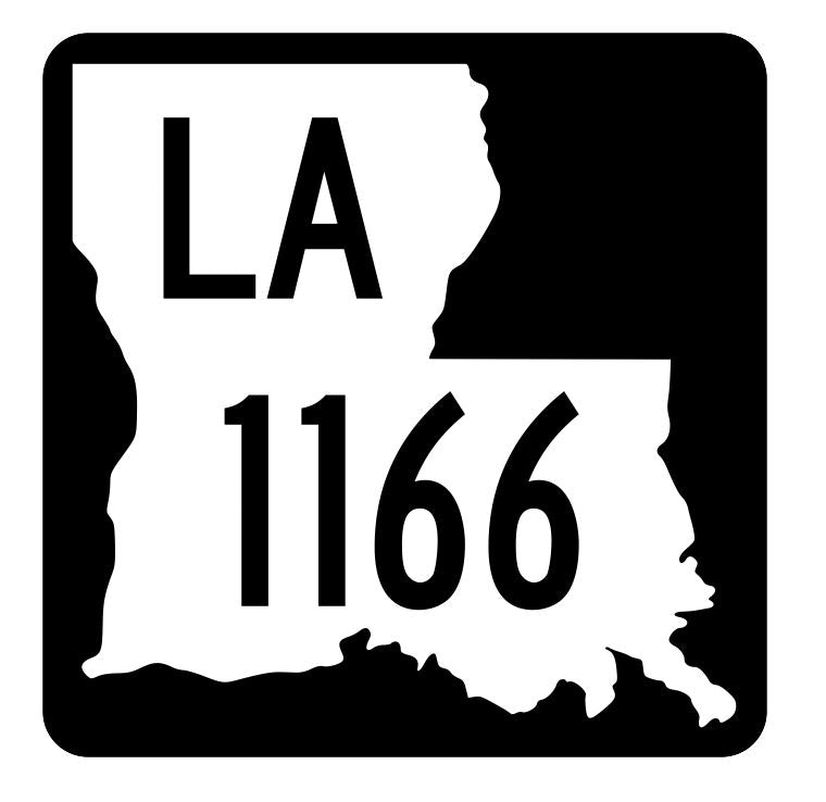 Louisiana State Highway 1166 Sticker Decal R6395 Highway Route Sign