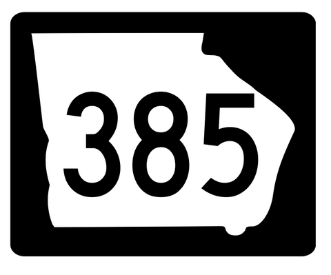 Georgia State Route 385 Sticker R4046 Highway Sign Road Sign Decal