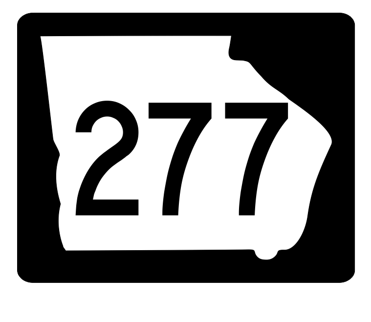 Georgia State Route 277 Sticker R3942 Highway Sign