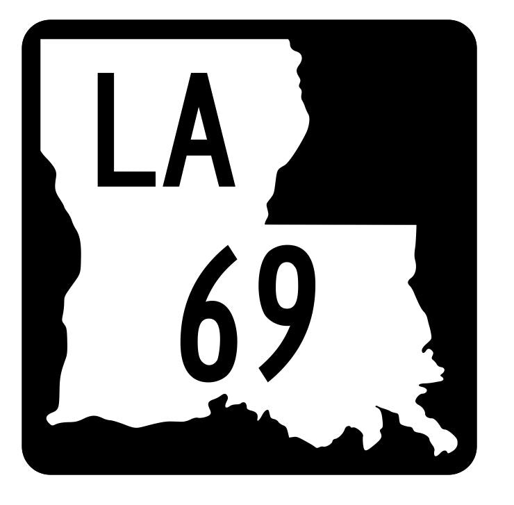 Louisiana State Highway 69 Sticker Decal R5790 Highway Route Sign