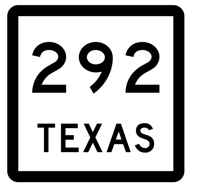 Texas State Highway 292 Sticker Decal R2587 Highway Sign