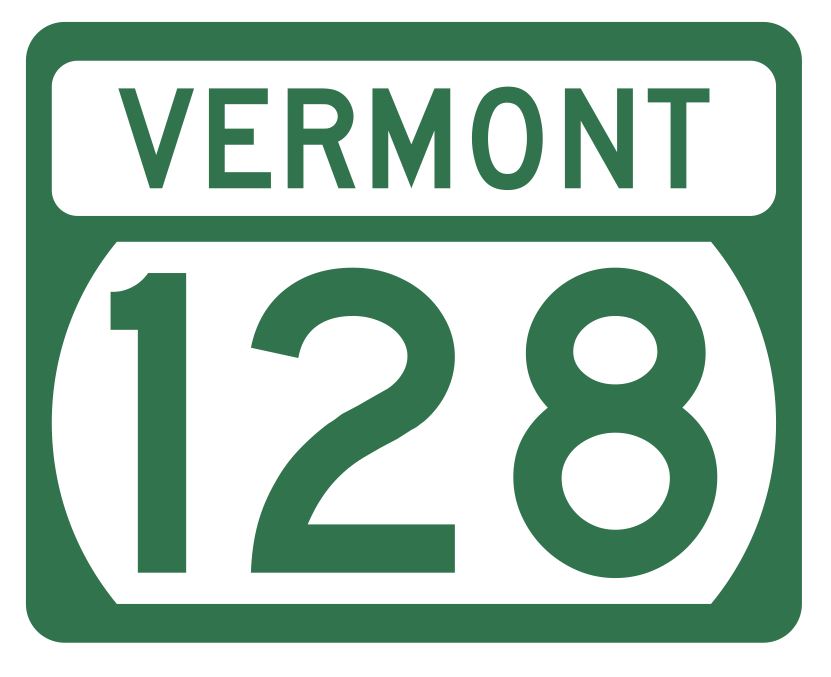 Vermont State Highway 128 Sticker Decal R5329 Highway Route Sign