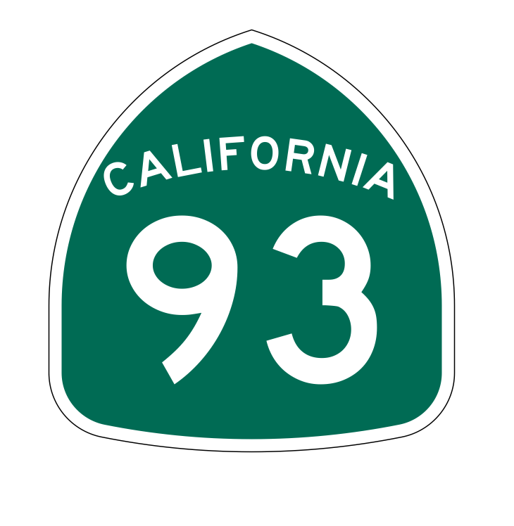 California State Route 93 Sticker Decal R1177 Highway Sign - Winter Park Products