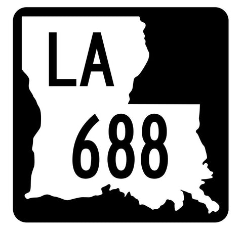 Louisiana State Highway 688 Sticker Decal R6055 Highway Route Sign