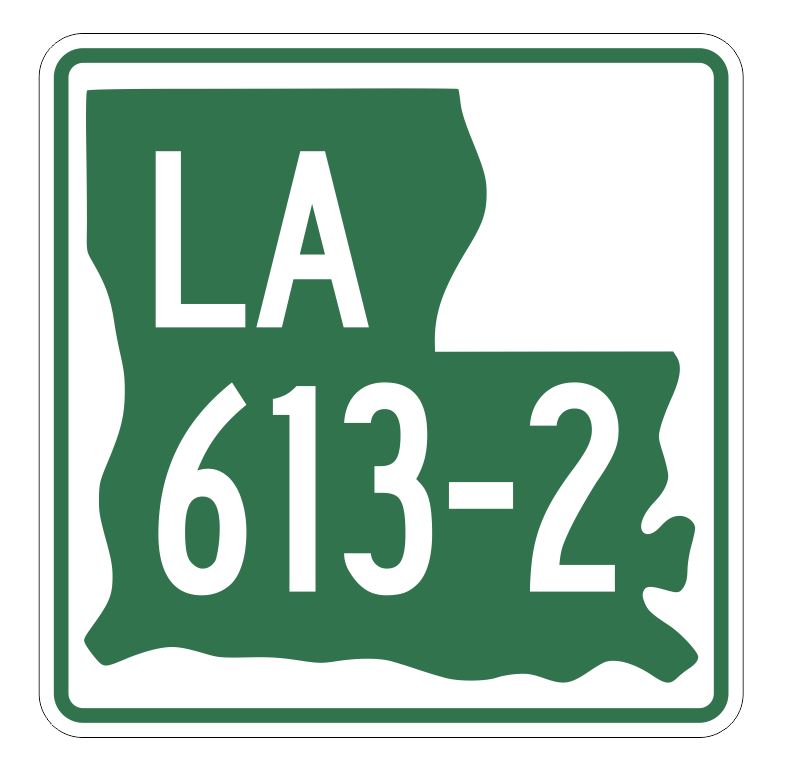 Louisiana State Highway 613-2 Sticker Decal R6622 Highway Route Sign