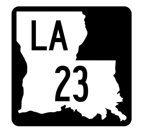 Louisiana State Highway 23 Sticker Decal R5750 Highway Route Sign