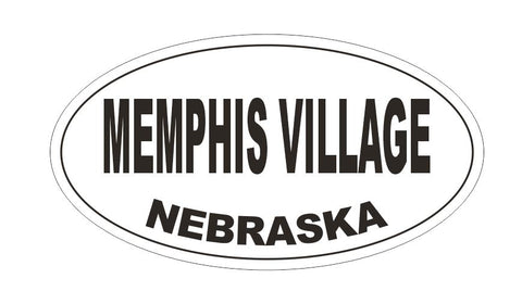 Memphis Village Nebraska Bumper Sticker or Helmet Sticker D5311 Oval