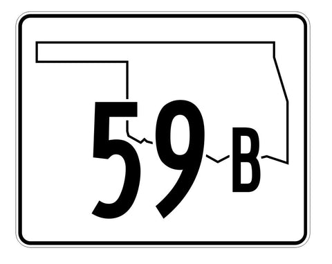 Oklahoma State Highway 59B Sticker Decal R5625 Highway Route Sign