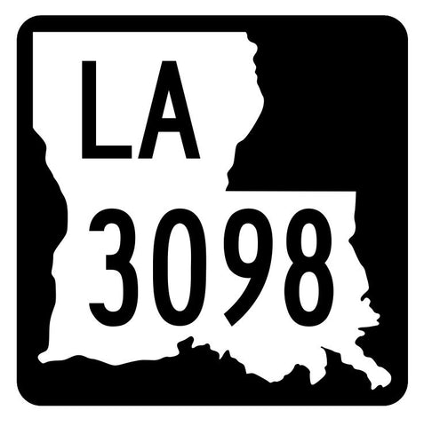 Louisiana State Highway 3098 Sticker Decal R6513 Highway Route Sign