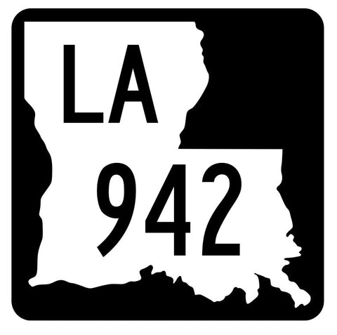 Louisiana State Highway 942 Sticker Decal R6210 Highway Route Sign