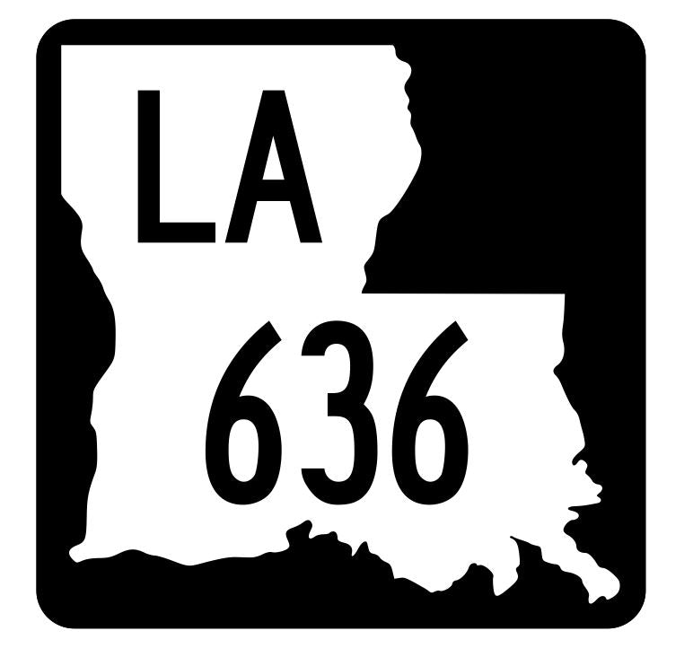 Louisiana State Highway 636 Sticker Decal R6023 Highway Route Sign