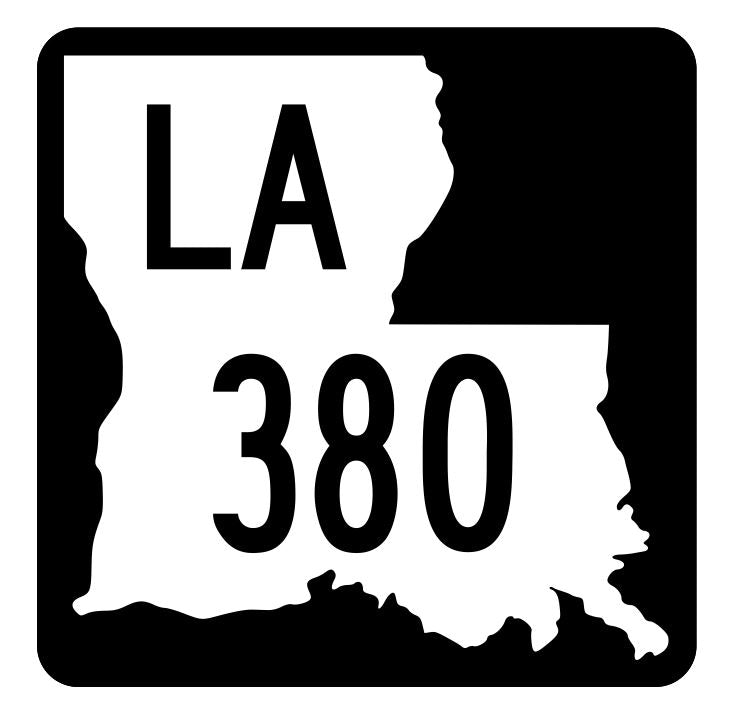 Louisiana State Highway 380 Sticker Decal R5927 Highway Route Sign