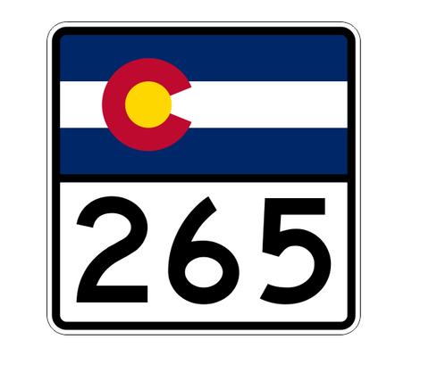 Colorado State Highway 265 Sticker Decal R2235 Highway Sign - Winter Park Products