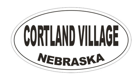 Cortland Nebraska Oval Bumper Sticker or Helmet Sticker D5196 Oval