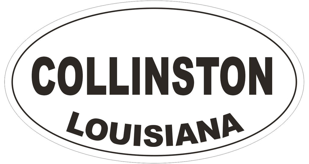 Collinston Louisiana Oval Bumper Sticker or Helmet Sticker D3895