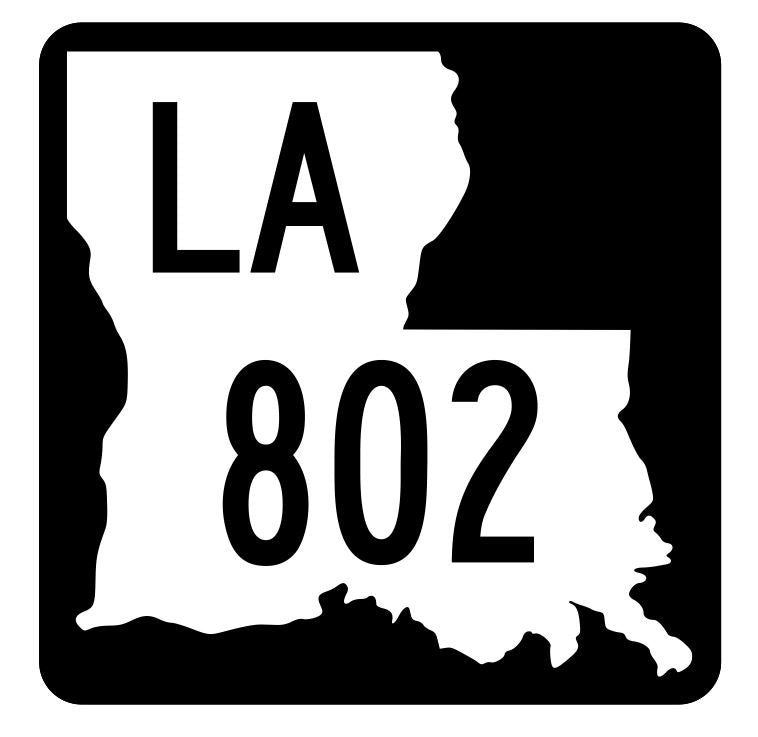 Louisiana State Highway 802 Sticker Decal R6108 Highway Route Sign