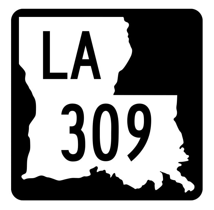 Louisiana State Highway 309 Sticker Decal R5904 Highway Route Sign