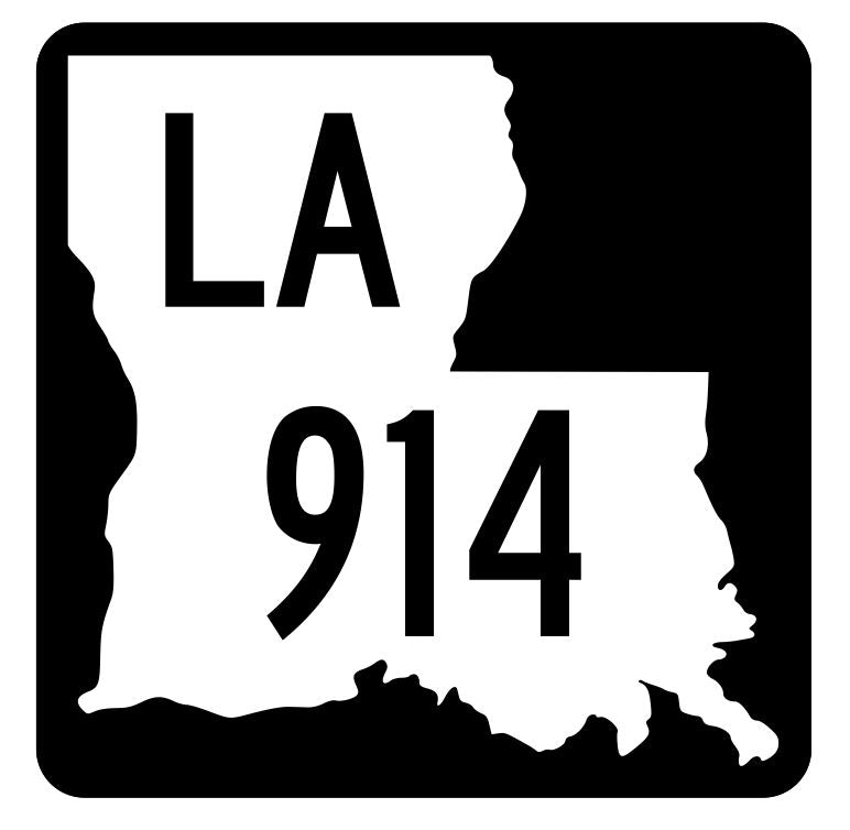 Louisiana State Highway 914 Sticker Decal R6191 Highway Route Sign