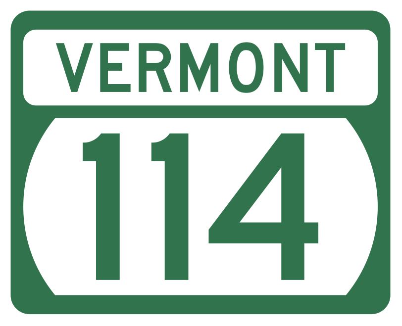 Vermont State Highway 114 Sticker Decal R5320 Highway Route Sign