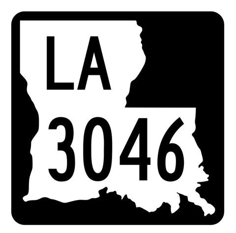 Louisiana State Highway 3046 Sticker Decal R6498 Highway Route Sign